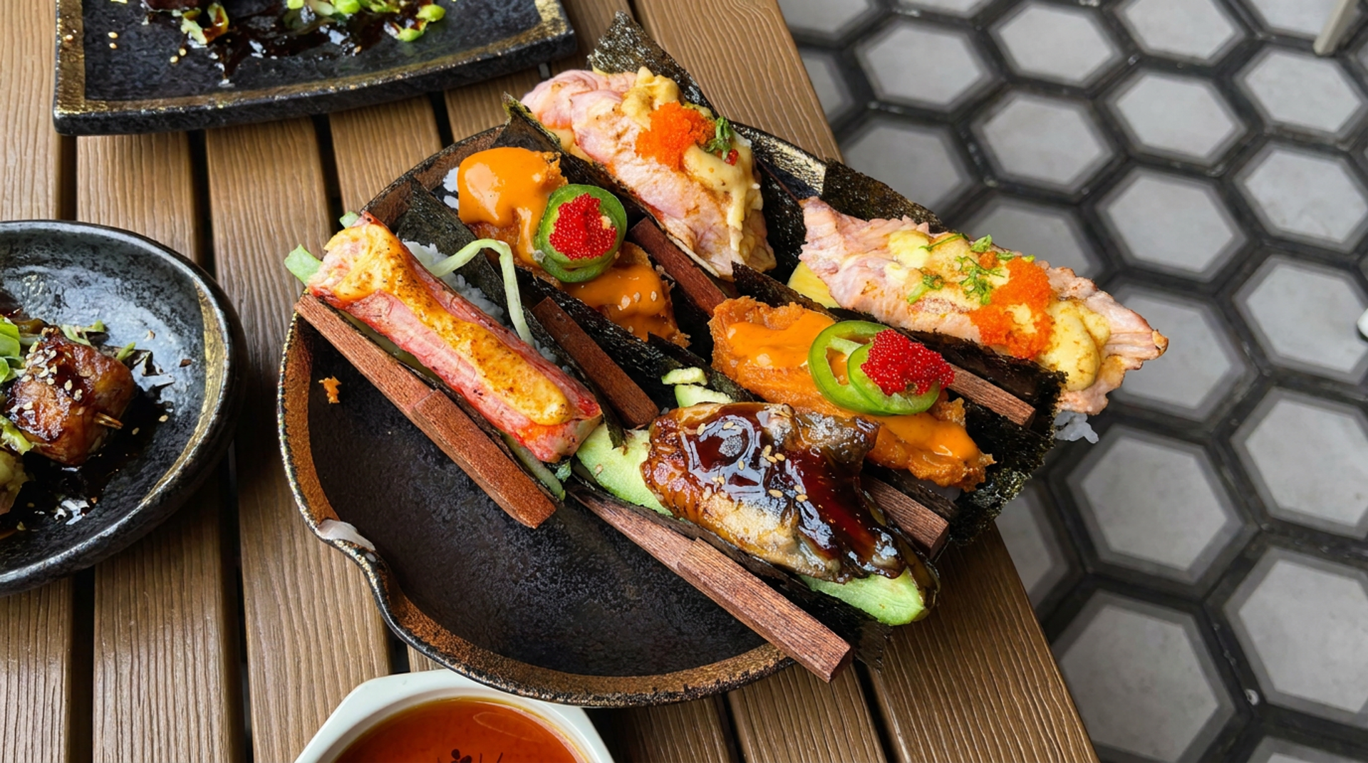 Hand rolls and skewers